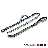 Tuff Pupper Heavy Duty Dog Leash | Double Handle Dog Leash to Hold Strong Dogs | Reflective Dog Leashes for Safe Night Walks | 6 Foot Dog Leash w/Lockable Clip for Security | for Medium & Large Dogs