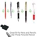 Volin Crik Pen Loop Holder, Self Adhesive PU Leather Pen Holder, Durable Elastic Band Design Apple Pencil Holder for Laptop, Black Pen Holder for Planner, Notebooks, Journals, Calendars Pack of 9