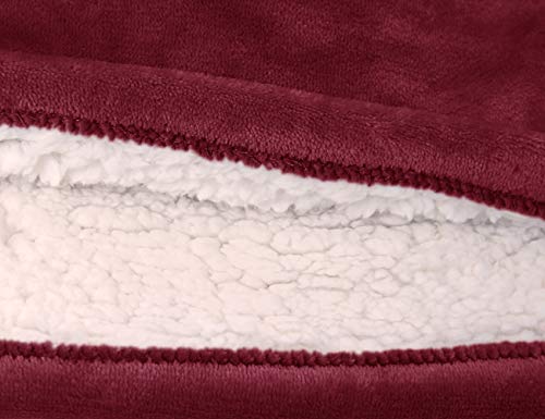 Electric Blanket MicroPlush Sherpa and Reversible Flannel Washable Comfortable with 4 Heat Settings/Safety 10 Hours Auto-Off Dual Controllers - Thumbnail 4