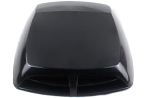 ihreesy Air Flow Intake Hood Scoop Sticker,Self-adhesive Car Air Flow Intake Scoop Bonnet Vent Cover Universal Air Flow Intake Ventilation Decorative Cover,Black