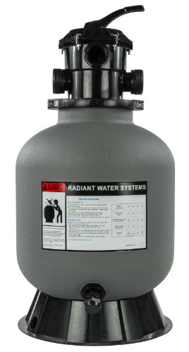 Rx Clear Radiant Sand Filter | For Above Ground Swimming Pool | 16 Inch Tank | 110 Lb Sand Capacity | Up to 16,000 Gallons