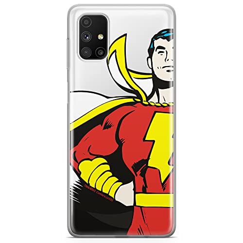 Funda para teléfono móvil de ERT GROUP para Samsung M51 Original y con Licencia Oficial de DC con diseño Shazam 001 Perfectamente Adaptada a la Forma del teléfono móvil, parcialmente Transparente