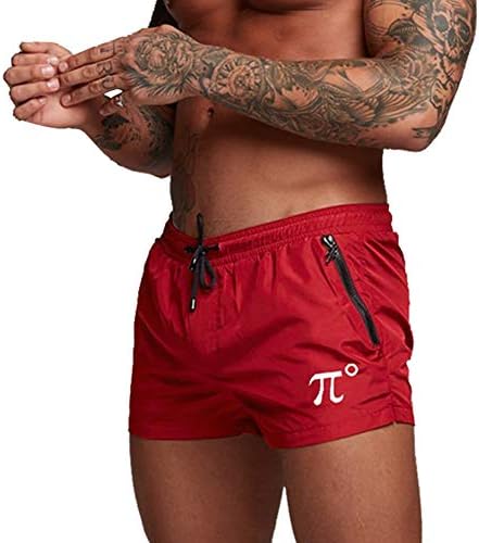 GANSANRO Men's Running Shorts, Quick Dry Lightweight Workout Shorts with Zipper Pocket, for Training, Climbing, Hiking