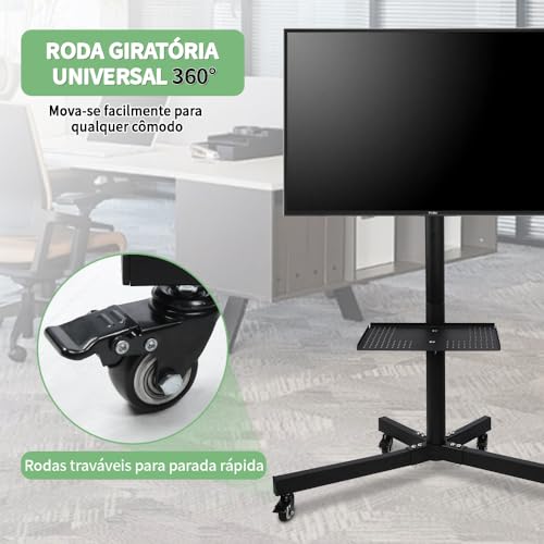 Suporte para TV com Movimentação Total, Adequado para TVs de 26 a 55 Polegadas, Capacidade Máxima de Carga 40 Kg