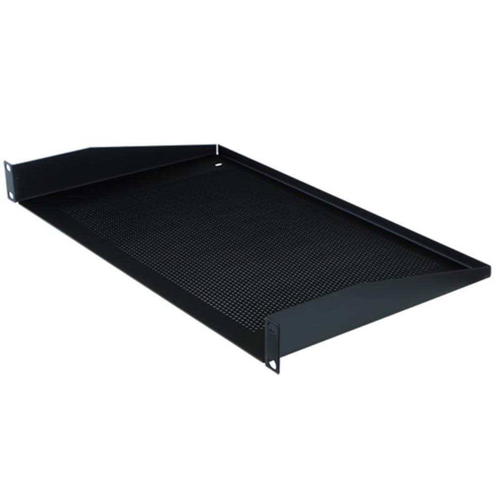 Penn Elcom 1U Black Vented Rack Shelf - 270.5mm/10.71" Deep R1194/1UVK