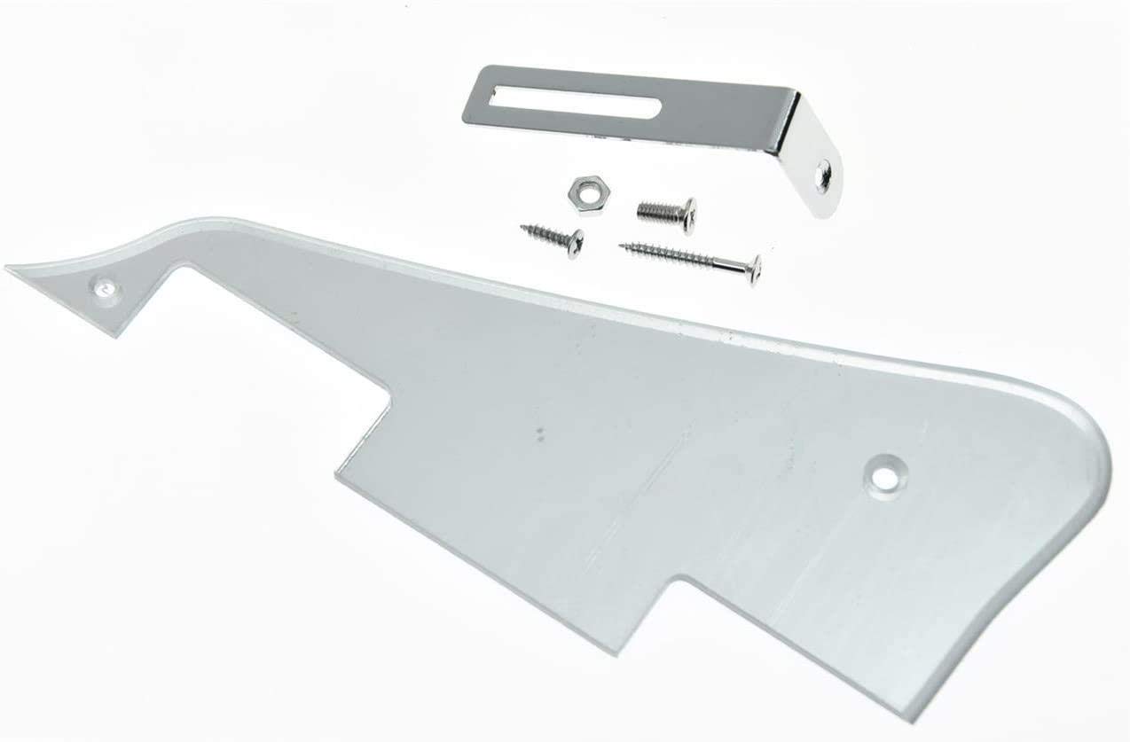 Dopro Silver Mirror LP Guitar Pickguard with Chrome Bracket for Epiphone Les Paul