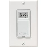 Honeywell Home RPLS530A 7 Day Programmable Light Switch, White (Requires 40 W Minimum) , 1 Pack