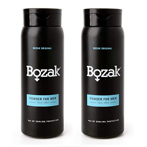 Bozak Cooling Body and Foot Powder for Men Talc Free, Jock Itch