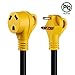 Miady 30ft 30Amp Heavy Duty RV Extension Cord, Easy Unplug Design with Cord Organizer, 10 Gauge, ETL Listed