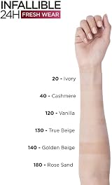 L'Oréal Paris Infallible 24H Fresh Wear Foundation Powder 120 Vanilla view 4