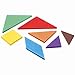 Acekid Children Rainbow Color Wooden Tangram 7 Piece Puzzle Tangram Educational Jigsaw Puzzle Toys