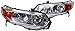 Spec-D Tuning 2LH-CV062-RS Honda Civic 2dr Chrome Crystal Headlights Clear Head Lamps