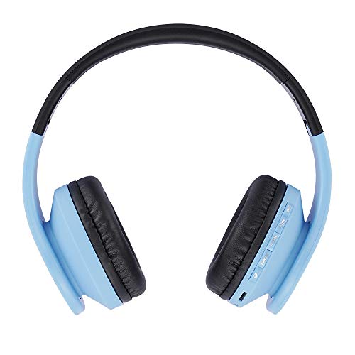 auriculares bluetooth para niños, auriculares inalámbricos plegables powerlocus para colocar sobre la oreja, auriculares con micrófono, límite de volumen de 85 db, auriculares inalámbricos y con cable con micro sd, fm para teléfonos móviles, tabletas, pc