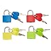Mini Luggage Locks, Colorful Suitcase Padlocks with Keys (4 Pack)