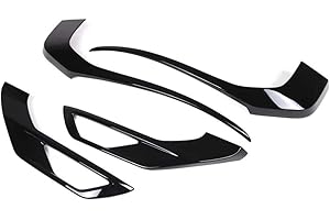 Car Styling Glossy Black Front Fog Light Middle Grille Side Strips Cover Trim for Mitsubishi Outlander 2022 2023 2024 2025