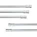 GoodtoU 5 Pack Adjustable Curtain Rods No Drilling 17.5 to 28 Inch, Spring Tension Rods for Windows Small Curtain Rods Short Tension Curtain Rod Window Tension Rod - White