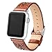 Meidexian888 Replacement Watch Bands for Apple Watch Series 1/2/3/4 38 / 40mm, Openwork Carved Leather Strap Adjustable Wrist (Brown)thumb 2