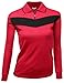 Women's 2 Tone Pattern Coolon Fabric Polo Long Sleeve T-Shirt