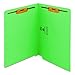 Smead End Tab Fastener File Folder, Shelf-Master® Reinforced Straight-Cut Tab, 2 Fasteners, Letter Size, Green, 50 per Box (25140)