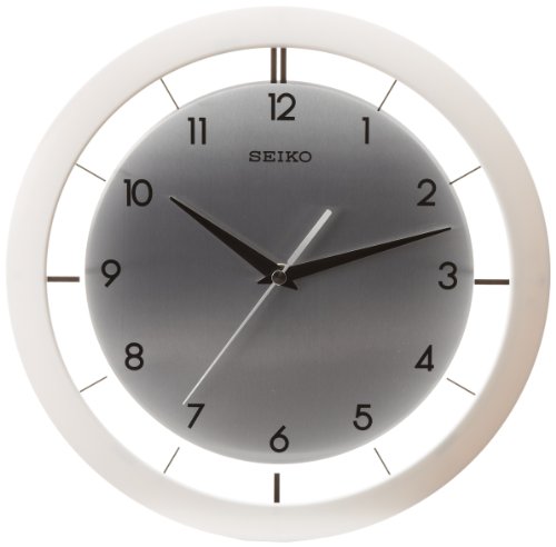 Seiko 11″ Brushed Metal Wall Clock