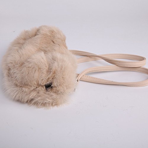 URSFUR Women Warm Hand Muff Genuine Rabbit Fur Bag Purse Winter Hand Warmer