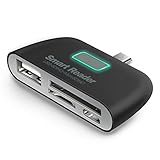 Megadream 4-in-1 Android Micro USB OTG Adapter with Micro SD Card Reader, OTG Hub Adapter, USB 2.0 Charging Port, SDHC TF Card Reader for Samsung Galaxy S7 S6 Edge S5 Note 6 5 Nokia HTC LG Sony Nexus