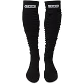 Battle Sports Long Scrunch Football Socks, Extra Long Padded Sport Socks for Men & Boys
