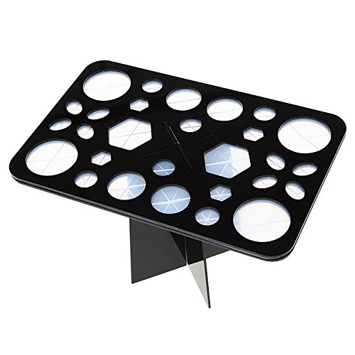 LYNN Silicone Makeup Brush Cleaning Mat, Makeup Brush Cleaner,Makeup Brush Cleaner Pad,Cosmetic Brush Cleaning Mat Portable Washing Tool Scrubber with Suction Cup (Green Pad with Brush Holder)