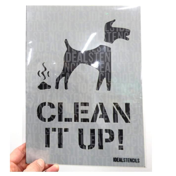 Dog Fouling Stencil - Keep Our Streets Clean - Warning Sign Stencil (A3 Sheet 30x42cm)