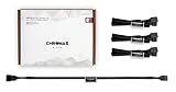 Noctua NA-SEC1 chromax.Black, 3-Pin/4-Pin Extension Cables (30cm, Black)