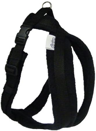 CosyDogs Fleece Dog Harness in Black: Size 3