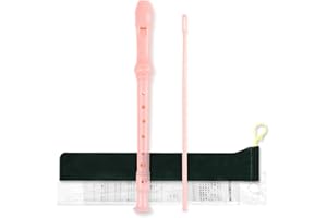 Mr.Power German Style C Key Soprano Recorder 8-Hole 3 Piece Music Musical Instruments for Beginners, Adults with Fingering Ch