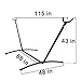Lazy Daze Portable Heavy Duty Steel Hammock Stand with Adjustable Hooks, Carrying Bag, Fits for 9 FT Double Hammocks, Space Saving Hammock Only, 450LBS Weight Capacity