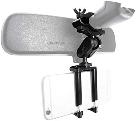 Rungao Universal Car Rear View Mirror Phone Holder Cell Phone Mount Adjustable Stand 360 Degree Rotation Bracket (with Installation Video) Rungao Universal Car Rear View Mirror Phone Holder Cell Phone Mount Adjustable Stand 360 Degree Rotation Bracket (with Installation Video)