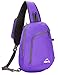 Venture Pal Sling Shoulder Crossbody Bag Lightweight Hiking Travel Backpack Daypack for Men Women -Purple