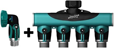 4 Way Hose Splitter + 90° Hose Elbow