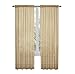 GoodGram 2 Pack: Ultra Luxurious High Thread Rod Pocket Sheer Voile Window Curtains Assorted Colors (Gold)