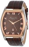 Kenneth Cole New York Men's KC1891 Classic Silver Barrel Case Rose Gold Bezel Watch