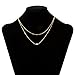 Fremttly Handmade 14k Gold Fill Mini Freshwater Cultured Pearl with Dainty Chain Choker Necklace-CK2-LY Pearl