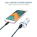 USB C Car Charger for Samsung Galaxy S21 S20 FE Plus Note 20 Ultra S10 S10e S9 S8 A10E A11 A20 A21 A50 A51 A70 A71, ANDHOT 2.4A Dual Port Car Charger Adapter + 6FT Type C Charger Charging Cable Cord