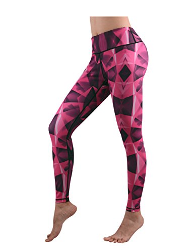 DOVPOD Printed Yoga Pants High Waist Fitness Workout Leggings Tommy Control Capris Women