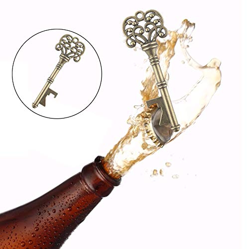 VGOODALL 36 STK. Schlüssel Flaschenöffner, Hochzeit Gastgeschenke 6 Stile Vintage Flaschenöffner Schlüsselanhänge Durchsichtige Tasche Geburtstag Tischdeko Hochzeit Bieröffner