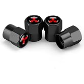 Hisport Hex 016 Black 4pcs Universal Car Tire Valve Stem Caps Air Cover Fit Mitsubishi Accessories
