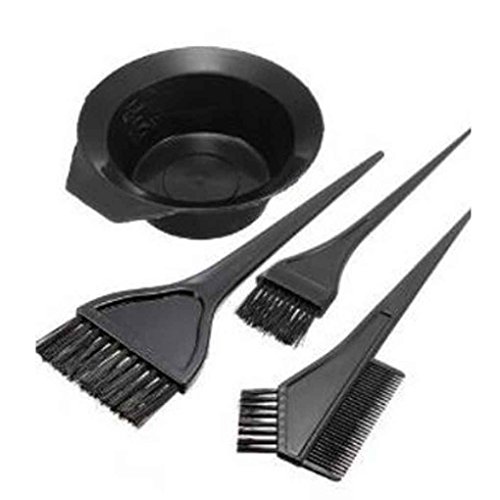 4Pcs Hair Dye Colouring Brush Comb Bowl Hairdressing Styling Tools Durable Xuanhemen
