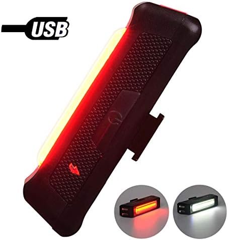 CHEPULA Bike Tail Light, USB Rechargeable COB LED Bicycle Taillight Waterproof 6 Modes Bright Rear Bike Light Cycle Backpack Lamp for Cycling Riding Mountain Road Safety