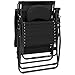 Best Choice Products Oversized Steel Mesh Zero Gravity Reclining Lounge Patio Chair w/Folding Canopy Shade and Cup Holder, Black