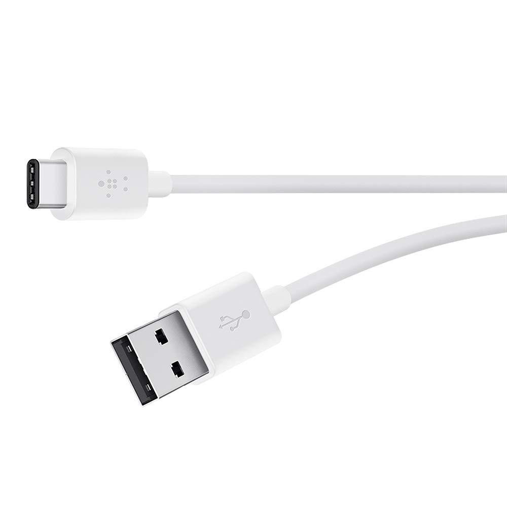 Belkin USB-IF Certified 2.0 USB-A to USB Type C (USB-C) Charge Cable, White, 6 ft/1.8 m