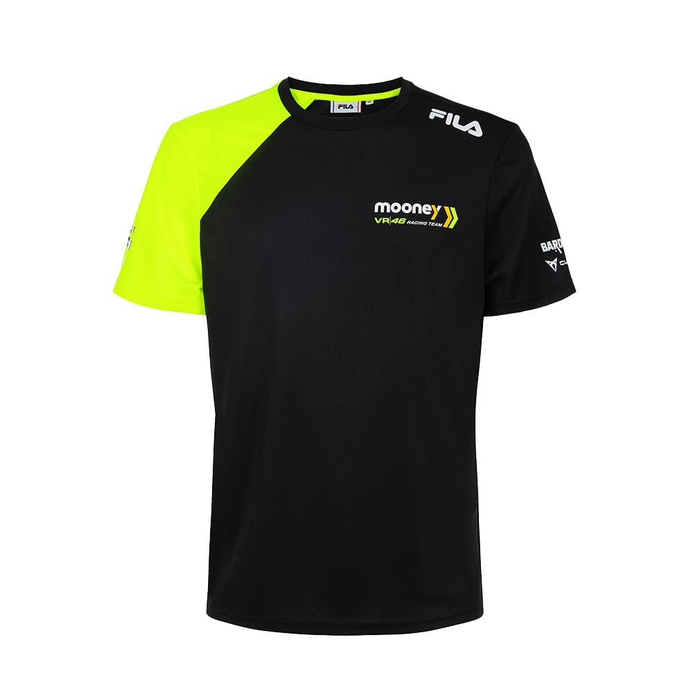 NEHGUUY Men's Replica Mooney Vr46 Racing Team T-Shirt, Black, S