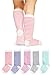 LA ACTIVE Girls Knee High Socks Cozy Warm Cotton Uniform Athletic Socks for Toddlers Dress Socks