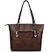 ZMSnow Vegan Leather Tote Designer Handbags for Women Girls (Coffee)